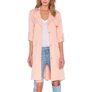 LOVERS + FRIENDS x REVOLVE Trench Coat Pink Belted Size XS